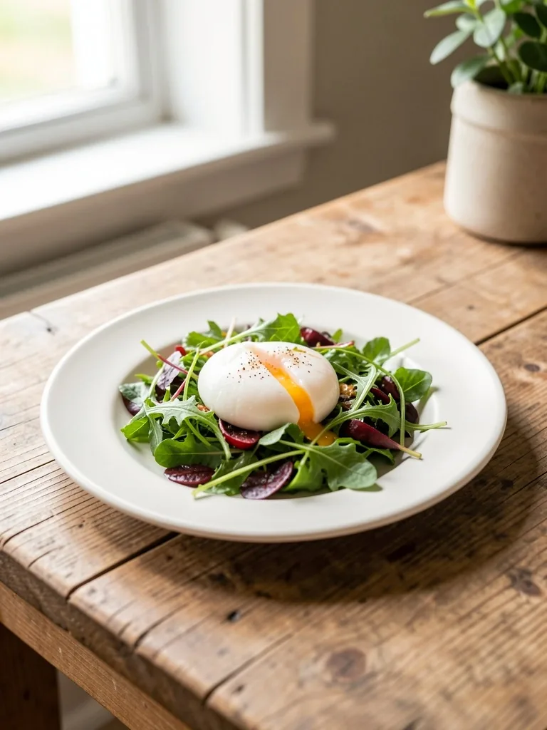 Poached Egg and British Greens